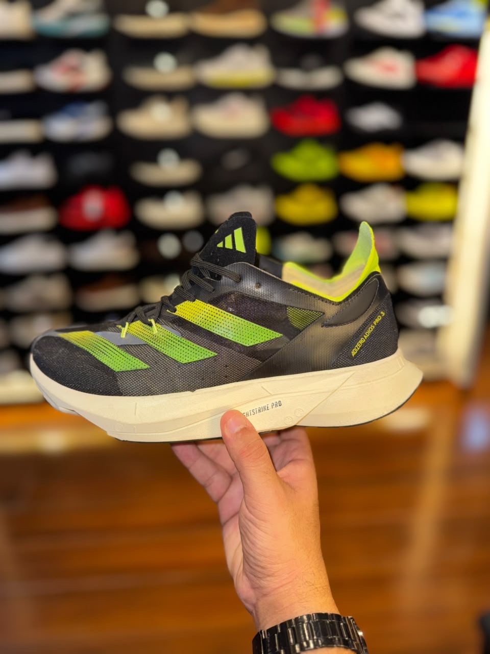 ADIZERO ADIOS pro 3 (preto com verde)