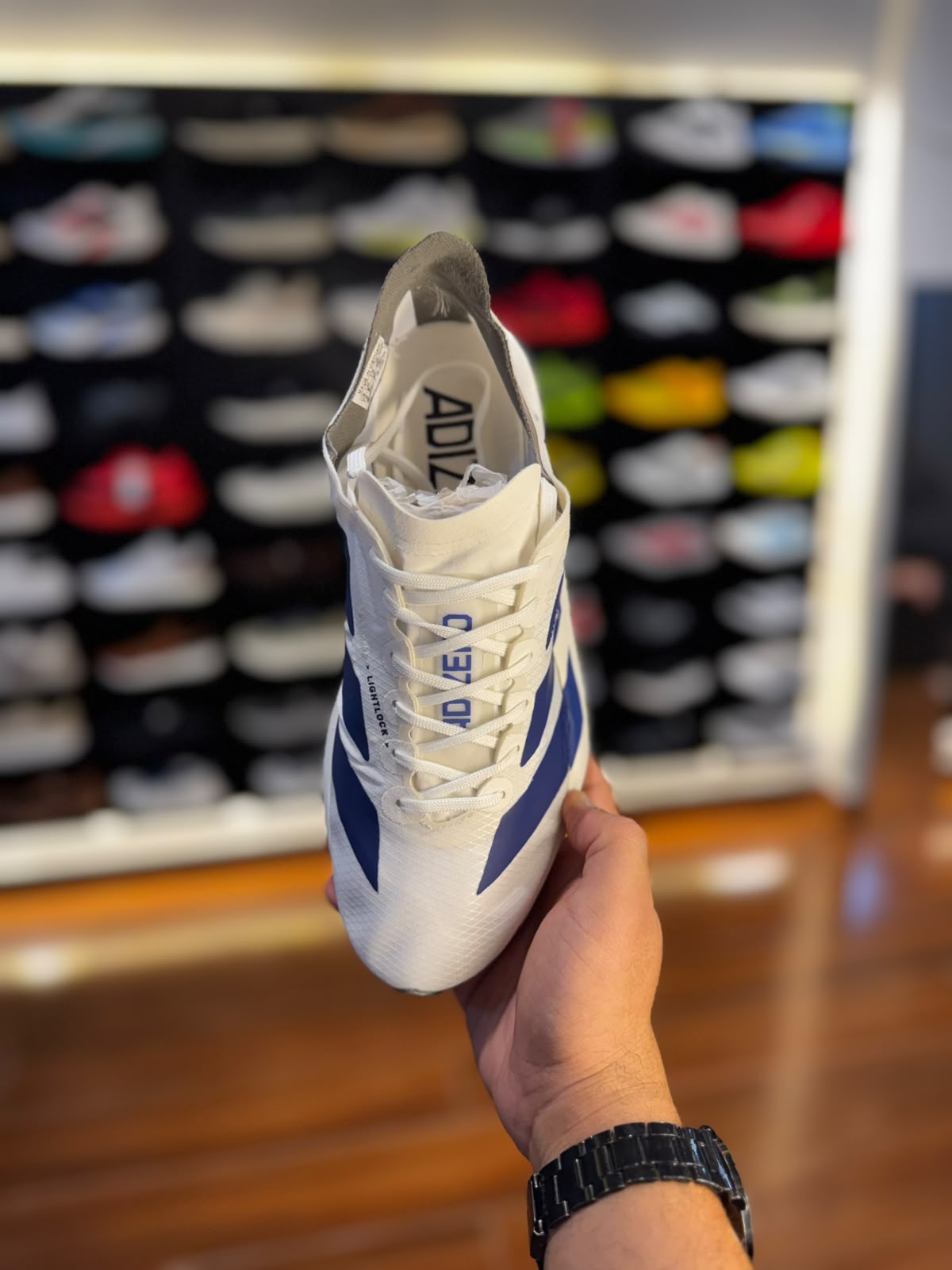 ADIZERO adios pro 4 importado (branco com azul)